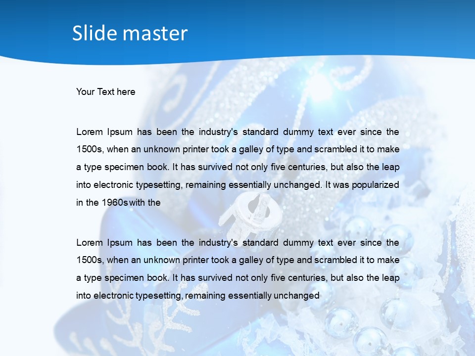 Blue Bauble Ornament PowerPoint Template