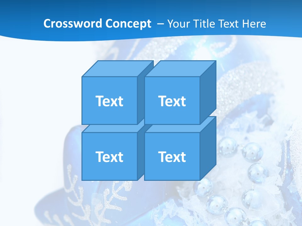 Blue Bauble Ornament PowerPoint Template