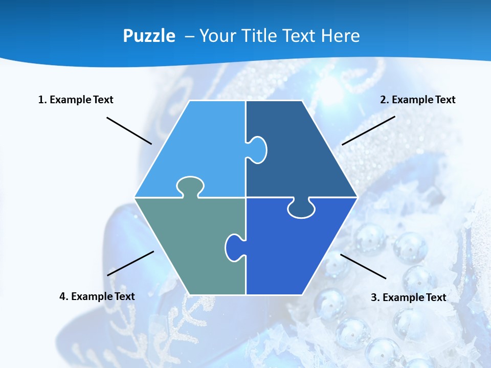 Blue Bauble Ornament PowerPoint Template