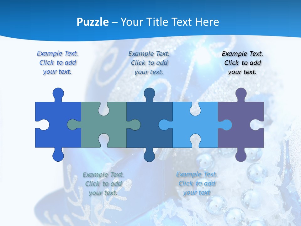 Blue Bauble Ornament PowerPoint Template