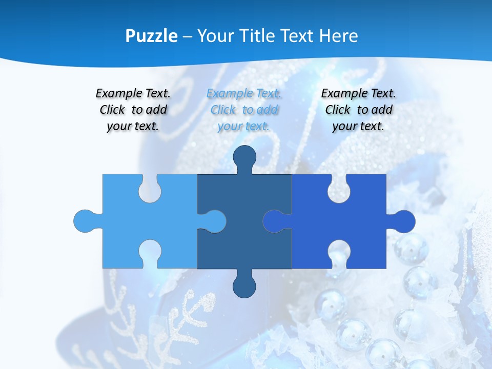 Blue Bauble Ornament PowerPoint Template