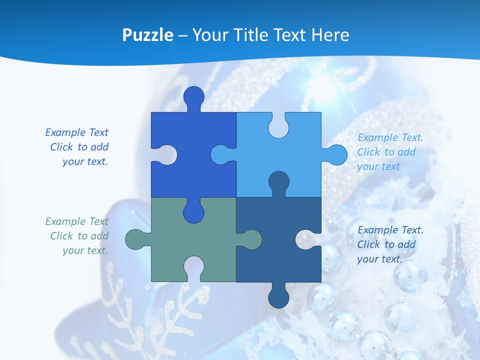 Blue Bauble Ornament PowerPoint Template