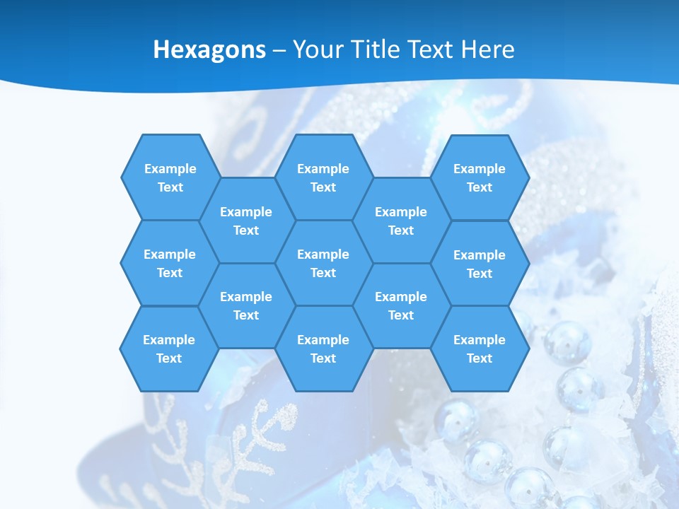 Blue Bauble Ornament PowerPoint Template