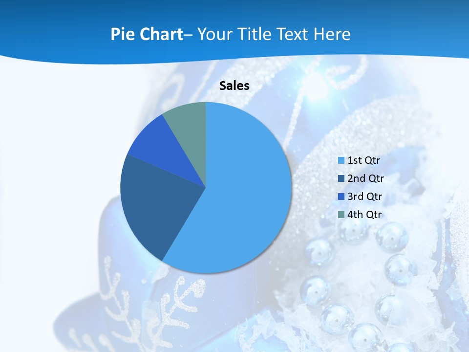 Blue Bauble Ornament PowerPoint Template