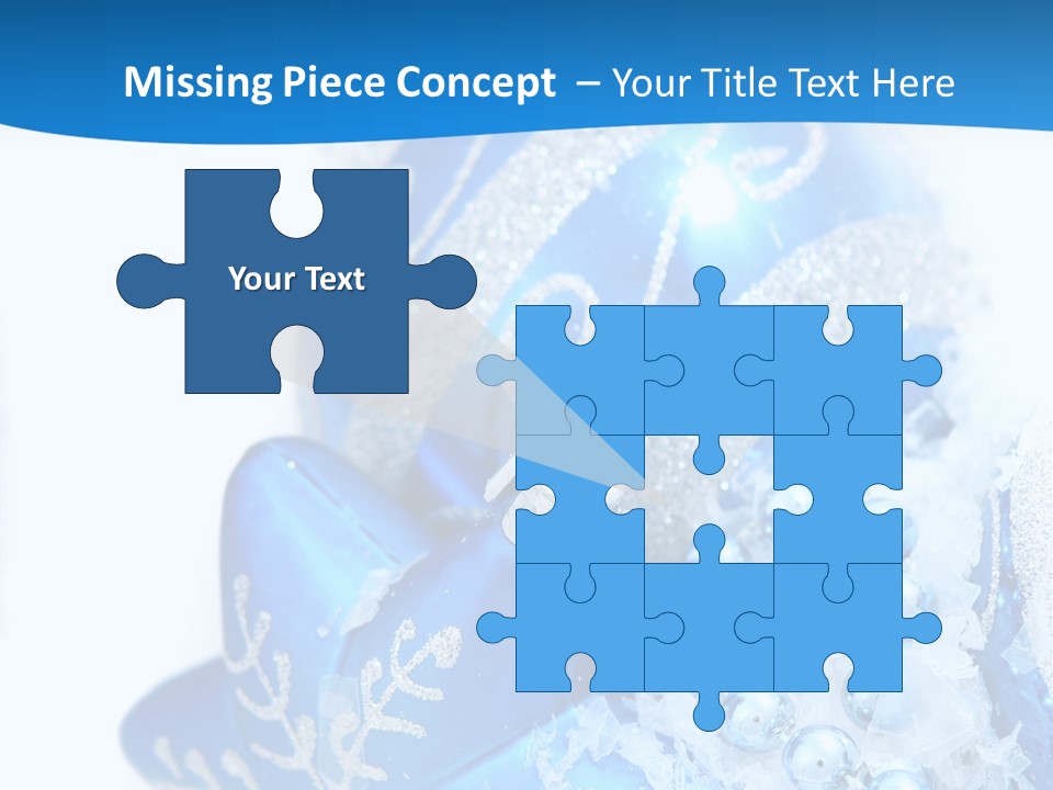 Blue Bauble Ornament PowerPoint Template