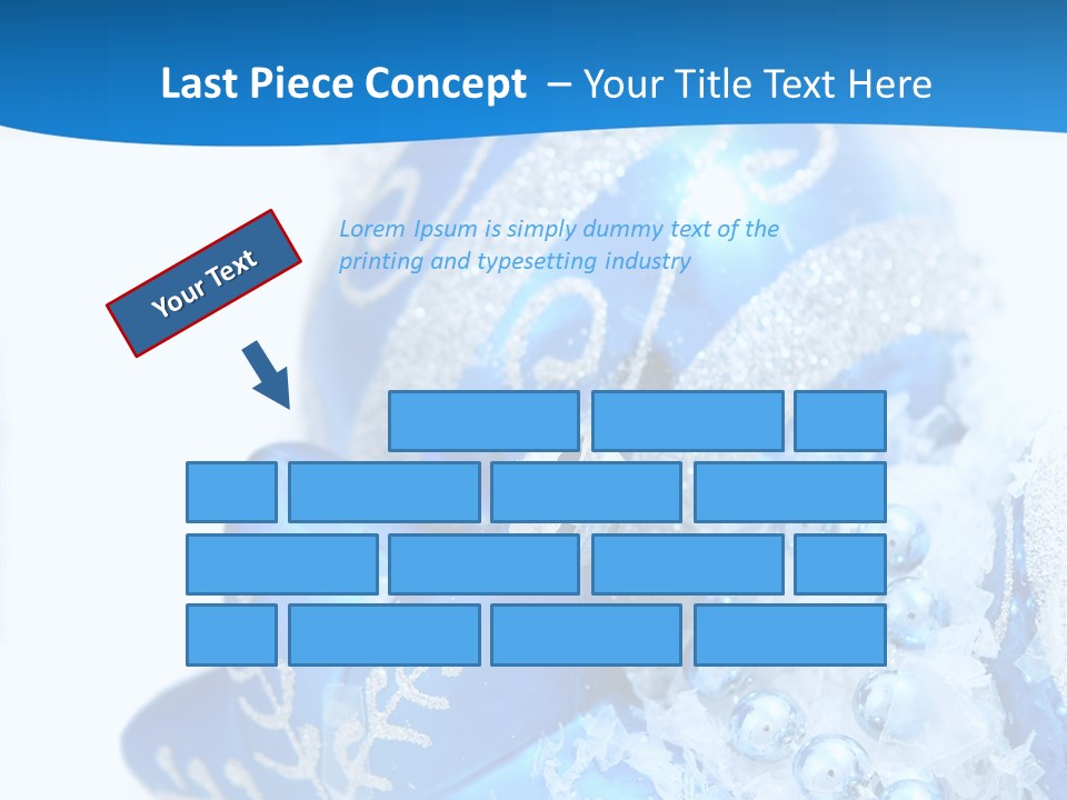 Blue Bauble Ornament PowerPoint Template