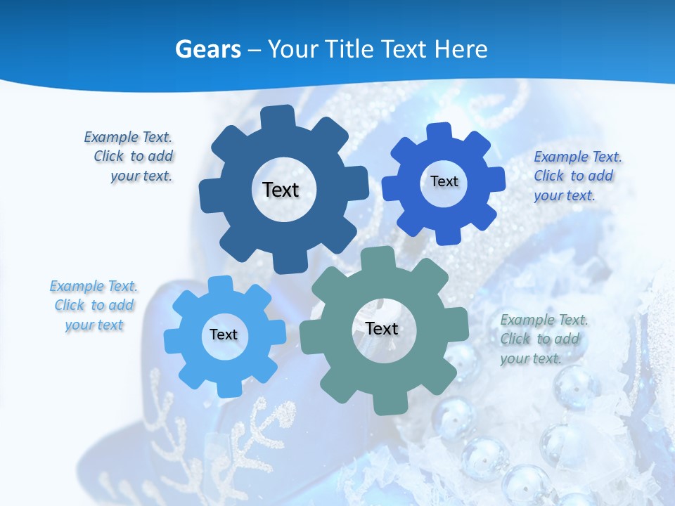 Blue Bauble Ornament PowerPoint Template