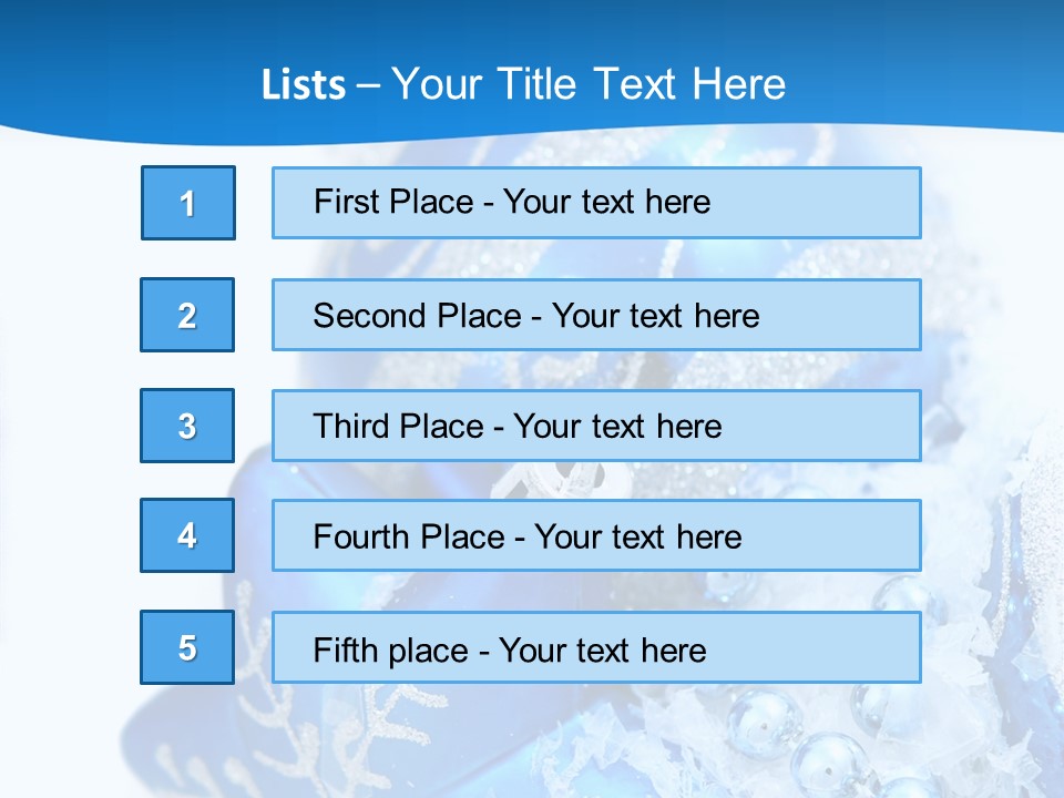 Blue Bauble Ornament PowerPoint Template