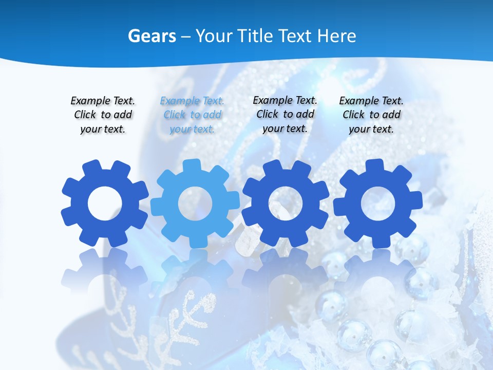 Blue Bauble Ornament PowerPoint Template