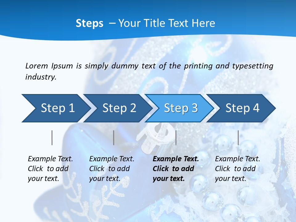 Blue Bauble Ornament PowerPoint Template