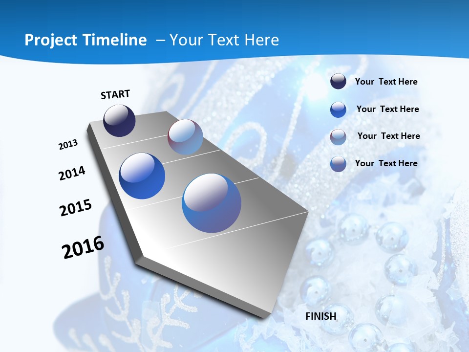 Blue Bauble Ornament PowerPoint Template