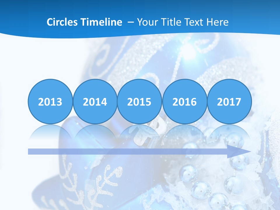 Blue Bauble Ornament PowerPoint Template