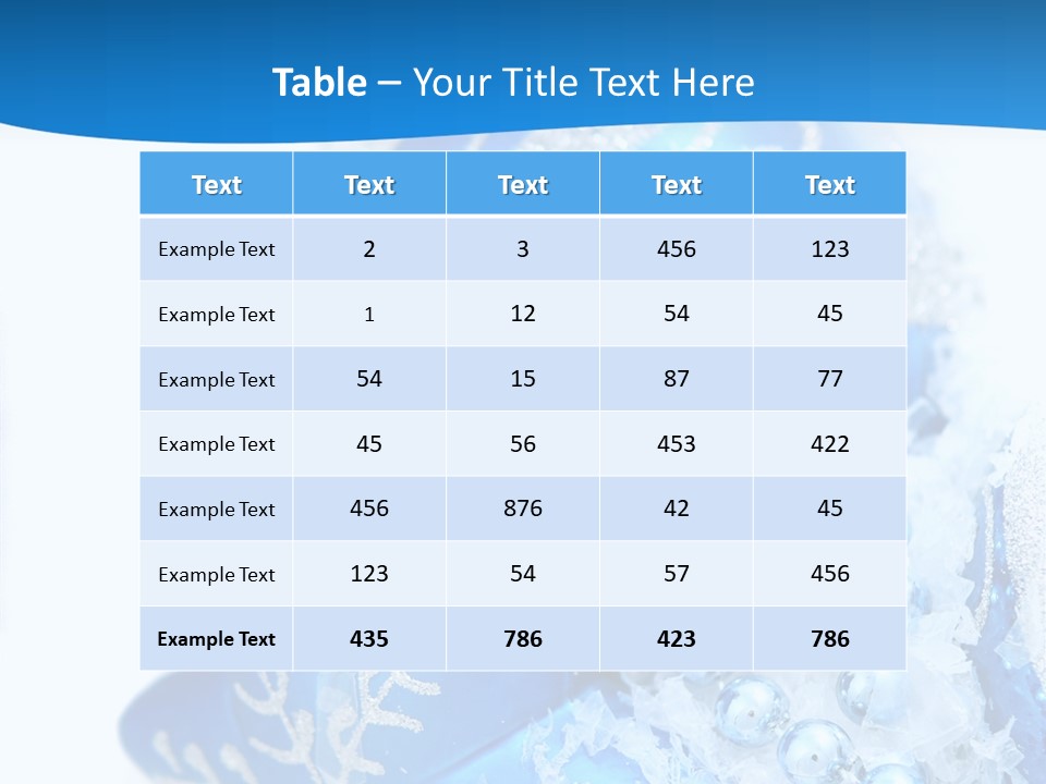 Blue Bauble Ornament PowerPoint Template