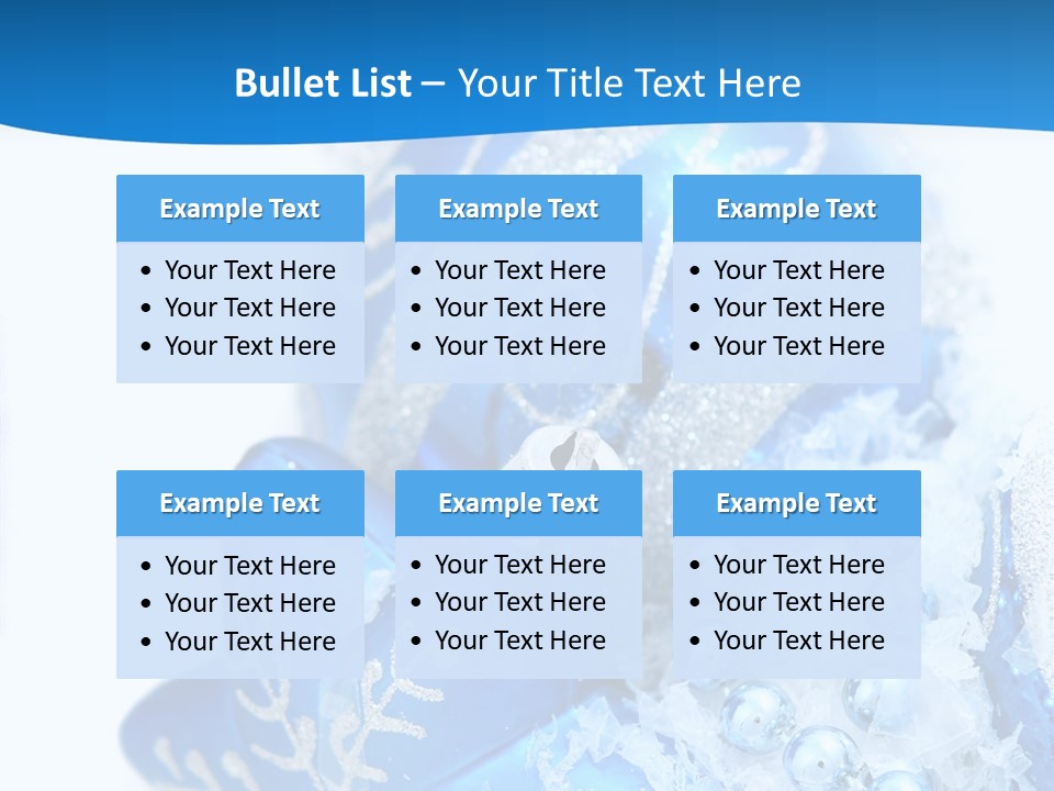 Blue Bauble Ornament PowerPoint Template