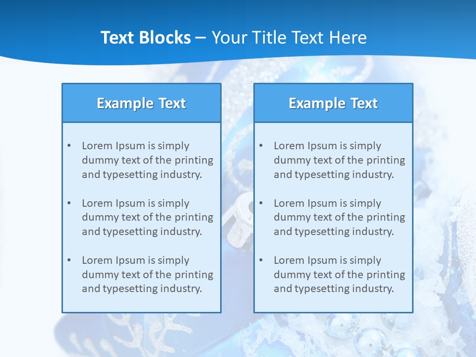 Blue Bauble Ornament PowerPoint Template