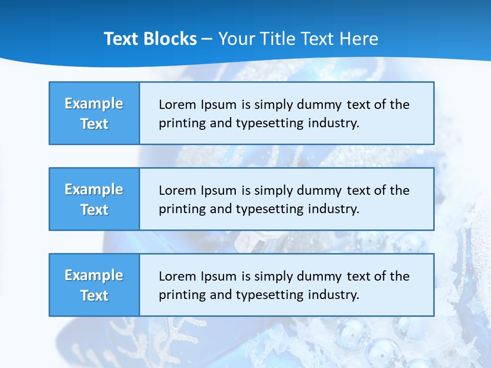 Blue Bauble Ornament PowerPoint Template