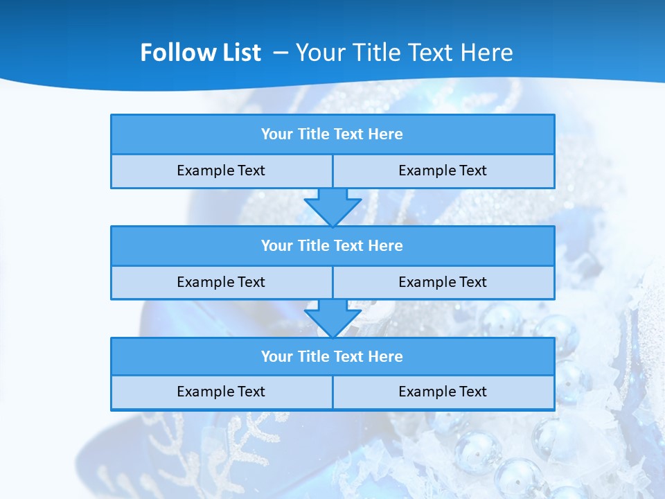 Blue Bauble Ornament PowerPoint Template