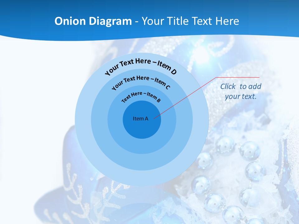 Blue Bauble Ornament PowerPoint Template
