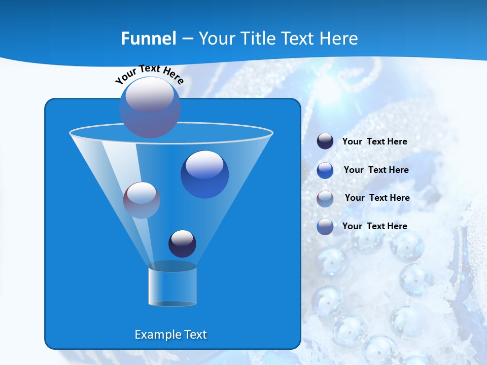 Blue Bauble Ornament PowerPoint Template