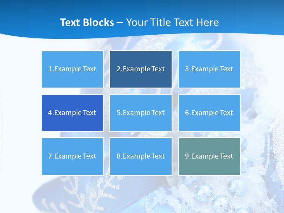 Blue Bauble Ornament PowerPoint Template