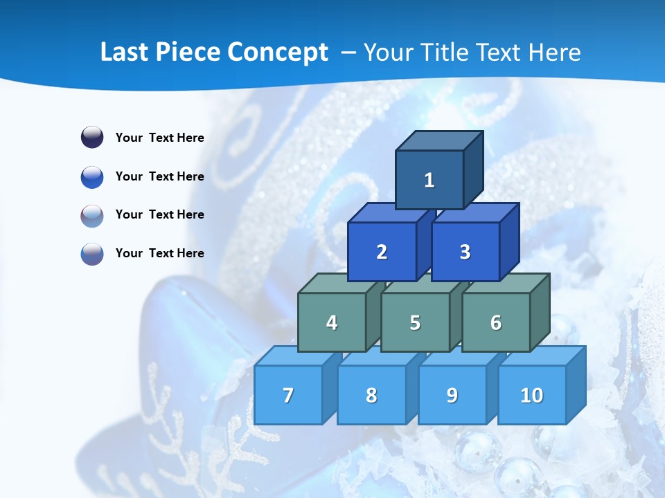 Blue Bauble Ornament PowerPoint Template