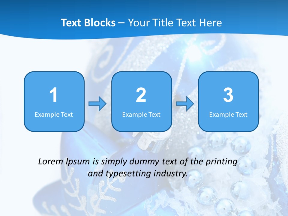 Blue Bauble Ornament PowerPoint Template