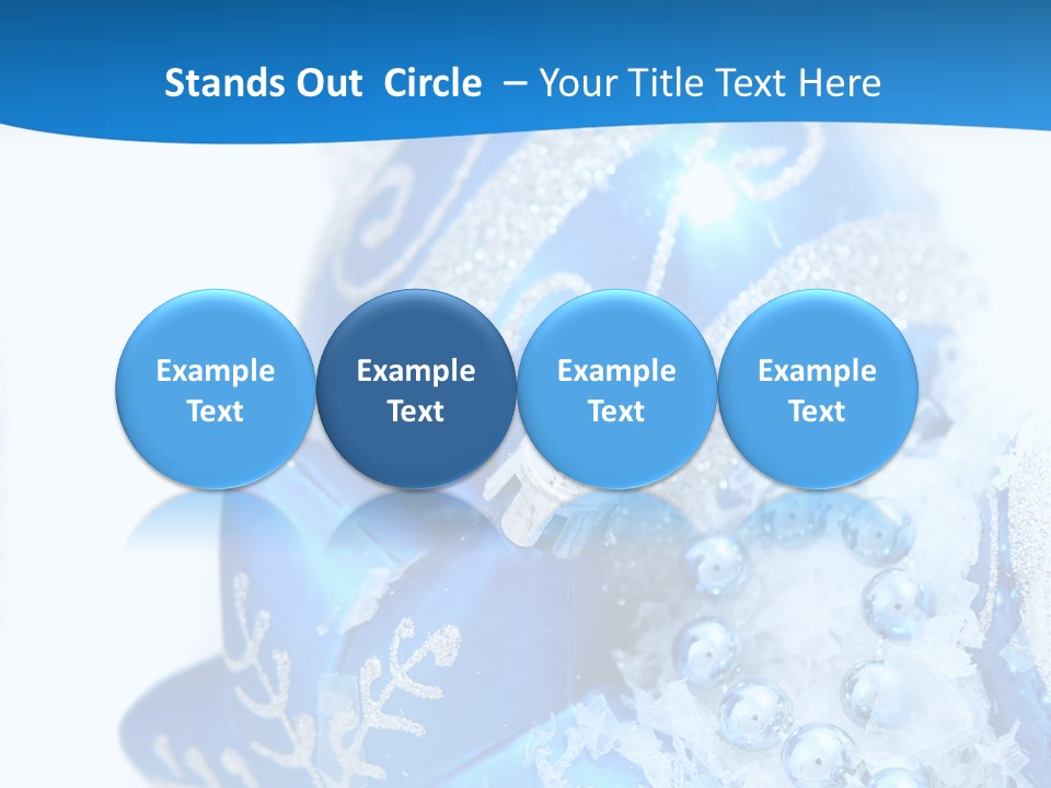 Blue Bauble Ornament PowerPoint Template