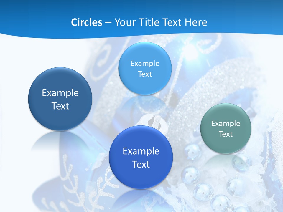 Blue Bauble Ornament PowerPoint Template