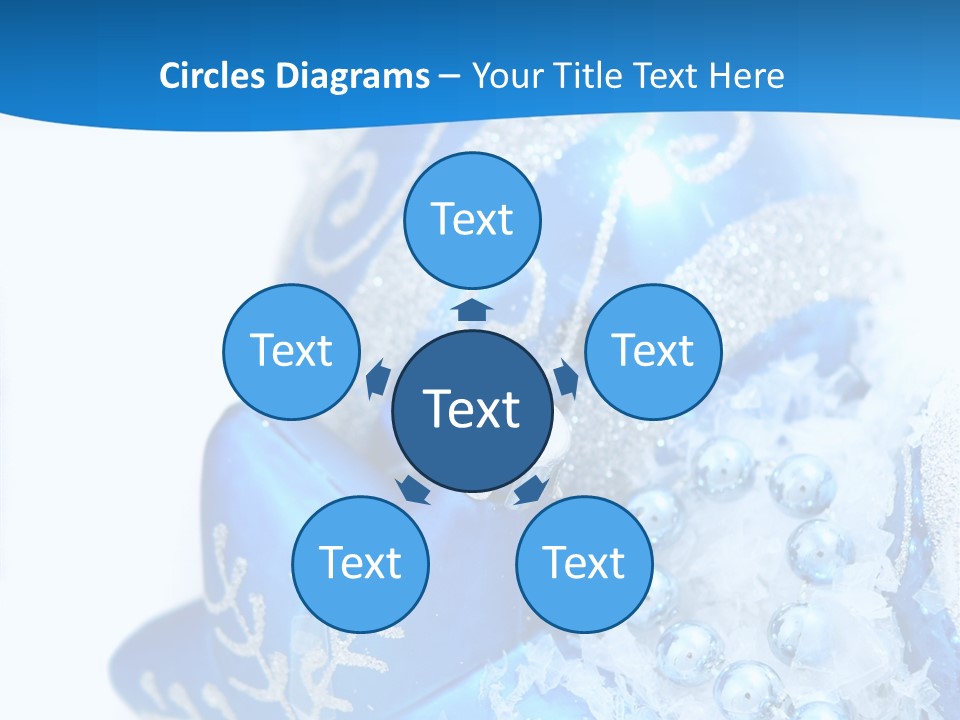Blue Bauble Ornament PowerPoint Template