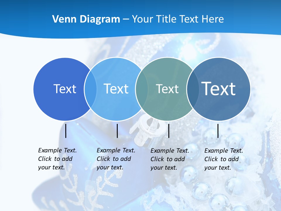 Blue Bauble Ornament PowerPoint Template
