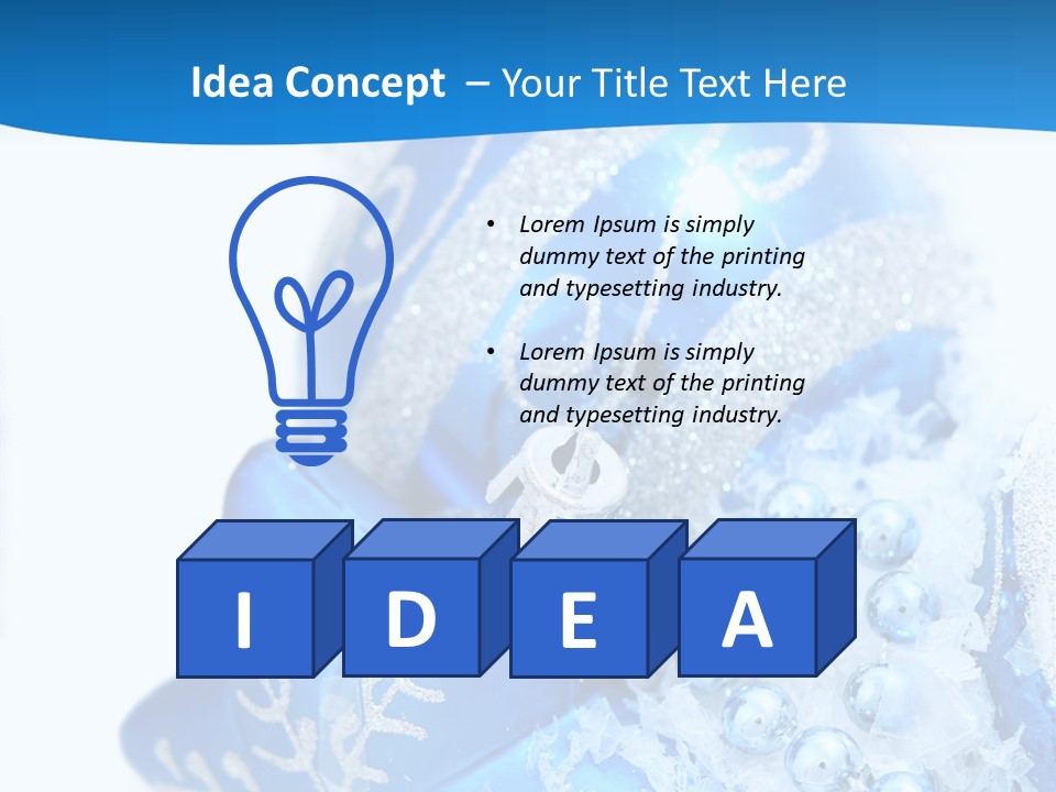 Blue Bauble Ornament PowerPoint Template