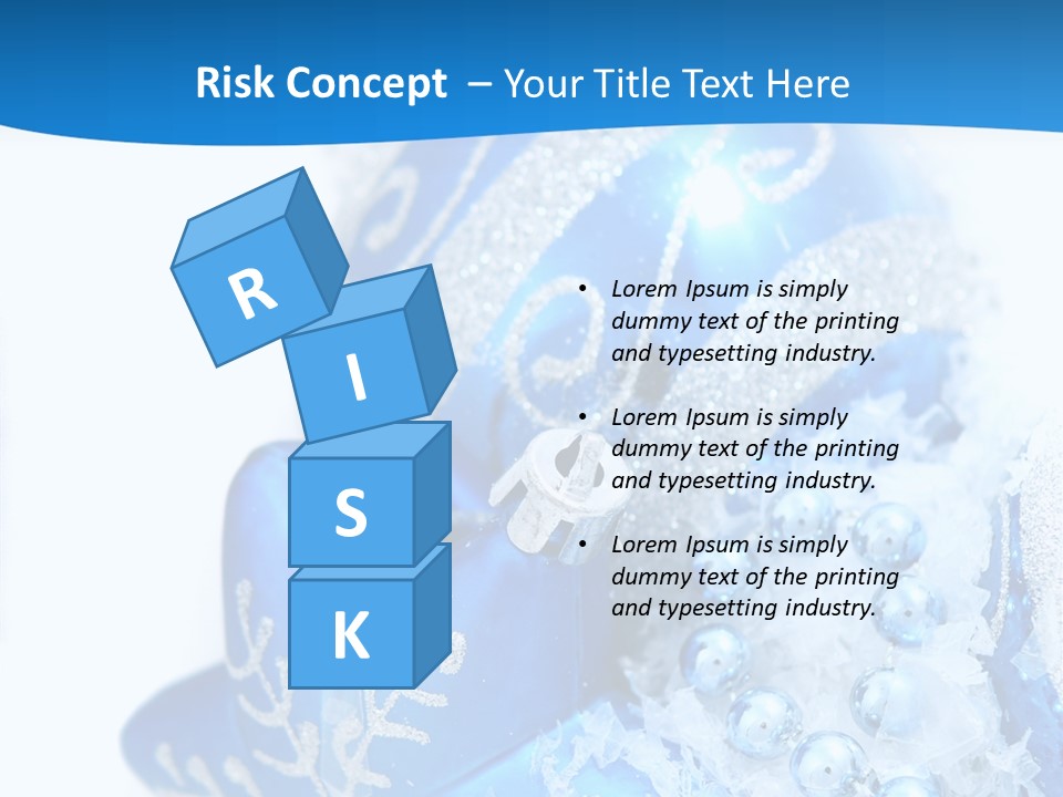 Blue Bauble Ornament PowerPoint Template