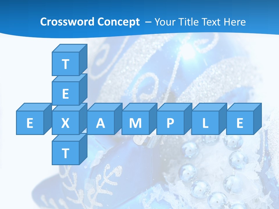 Blue Bauble Ornament PowerPoint Template