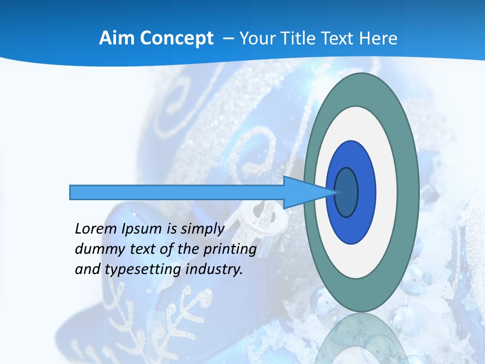 Blue Bauble Ornament PowerPoint Template