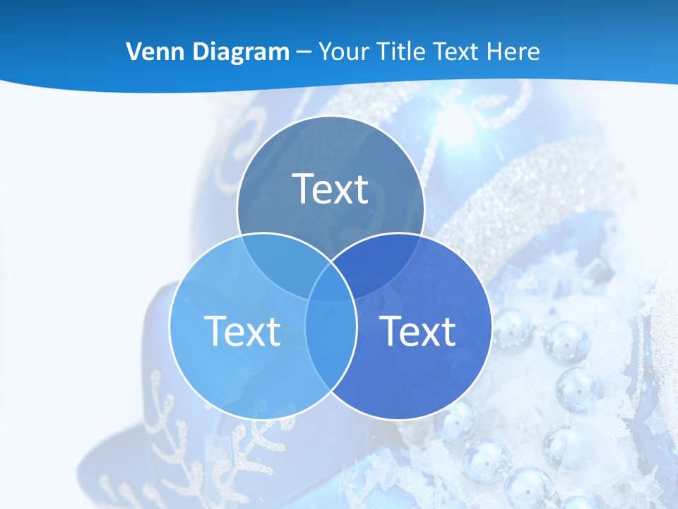 Blue Bauble Ornament PowerPoint Template