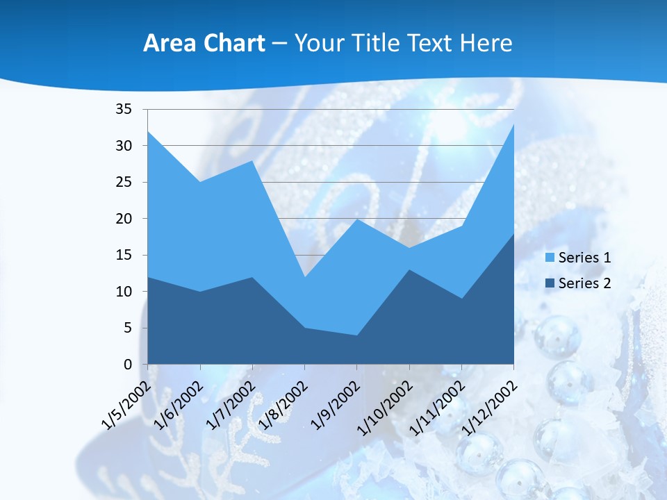 Blue Bauble Ornament PowerPoint Template