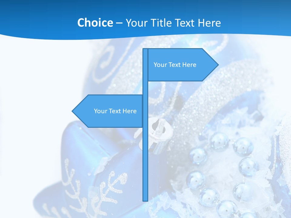 Blue Bauble Ornament PowerPoint Template