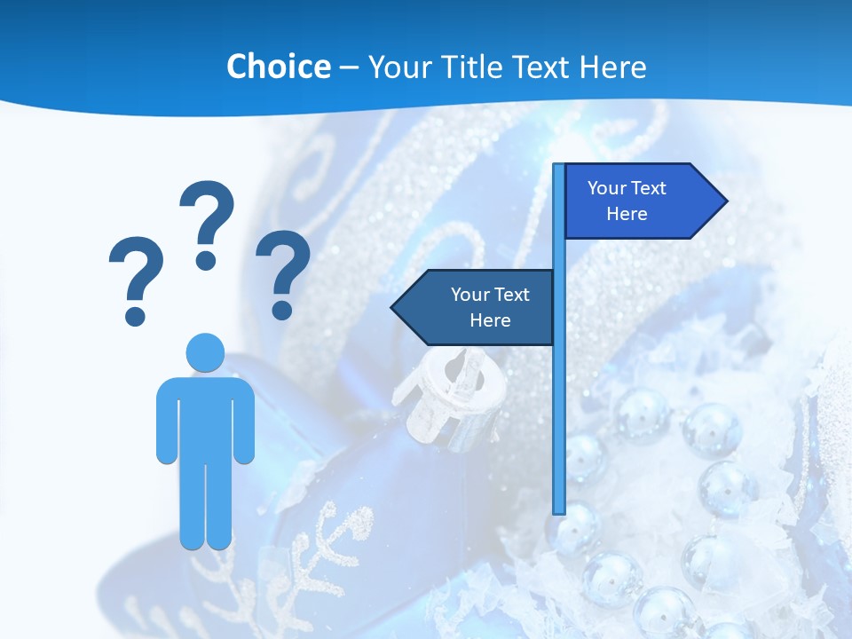 Blue Bauble Ornament PowerPoint Template