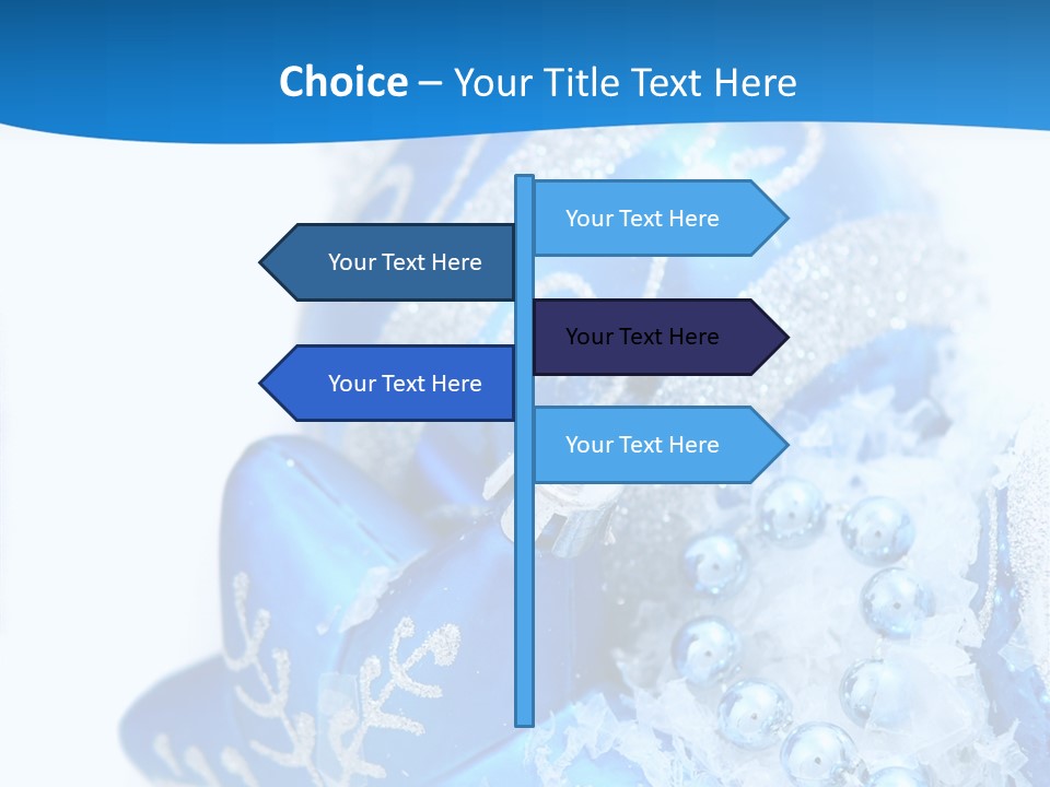Blue Bauble Ornament PowerPoint Template