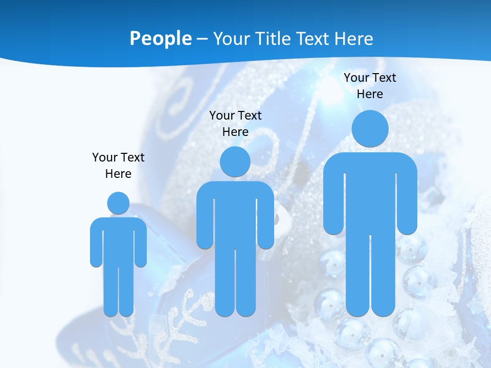 Blue Bauble Ornament PowerPoint Template