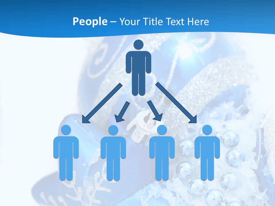 Blue Bauble Ornament PowerPoint Template