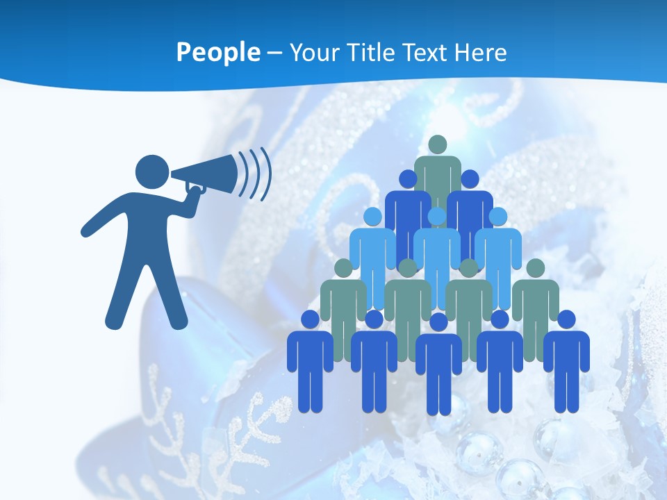 Blue Bauble Ornament PowerPoint Template