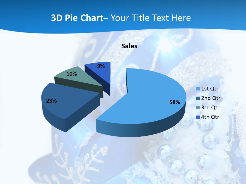 Blue Bauble Ornament PowerPoint Template