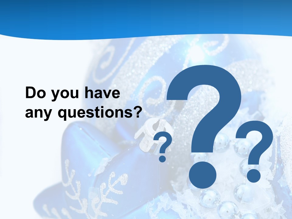 Blue Bauble Ornament PowerPoint Template