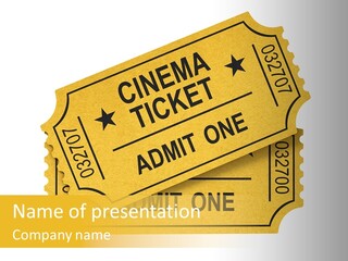 Cinema Ticket PowerPoint Template