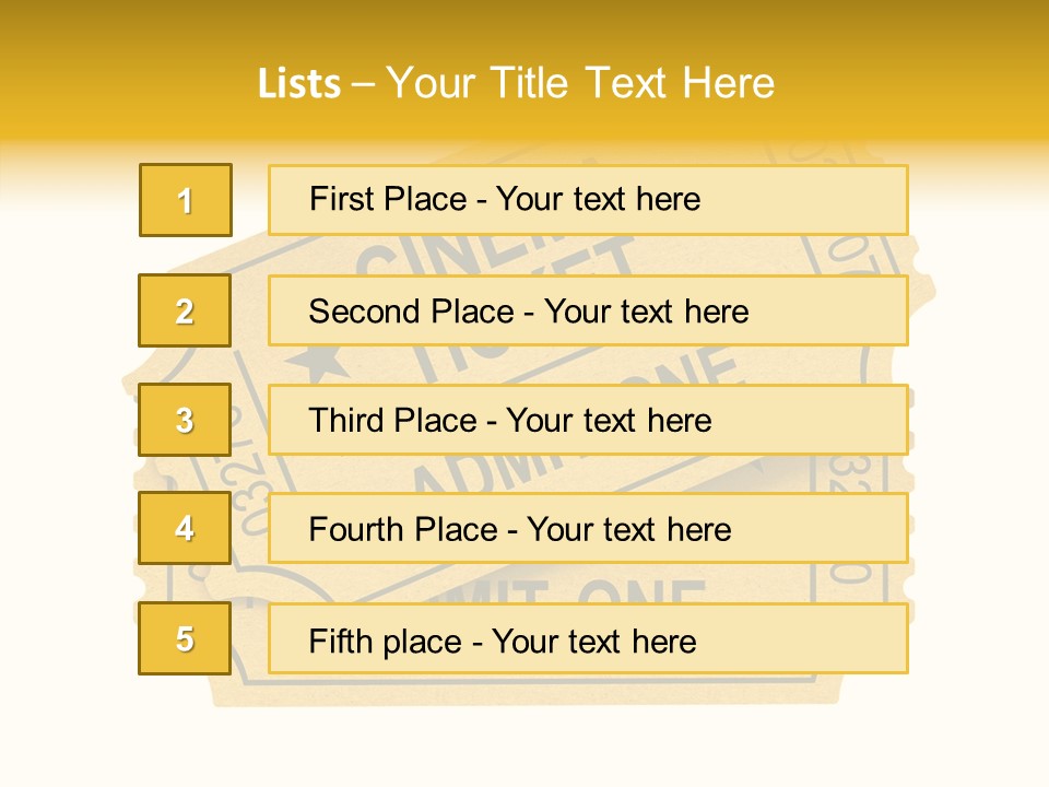 Cinema Ticket PowerPoint Template