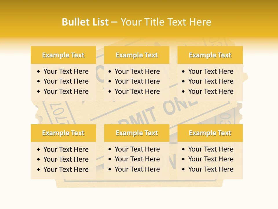 Cinema Ticket PowerPoint Template