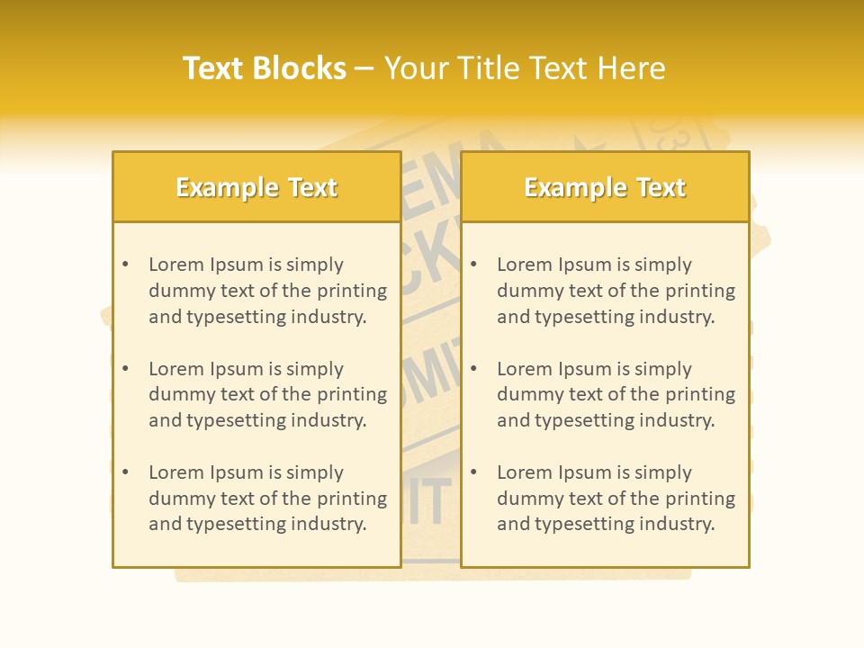 Cinema Ticket PowerPoint Template