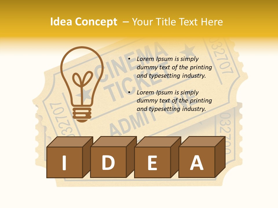 Cinema Ticket PowerPoint Template