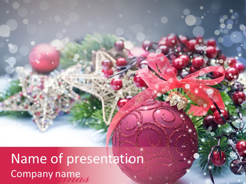 Purple Christmas PowerPoint Template